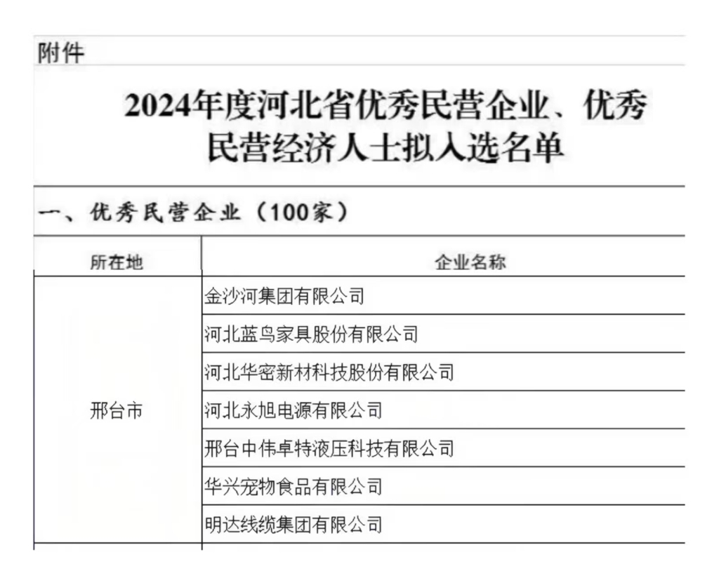 亚美AM8AG获评河北省优异民营企业